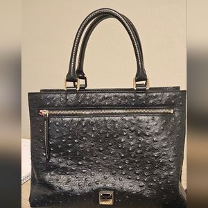 Ostrich Zip Satchel